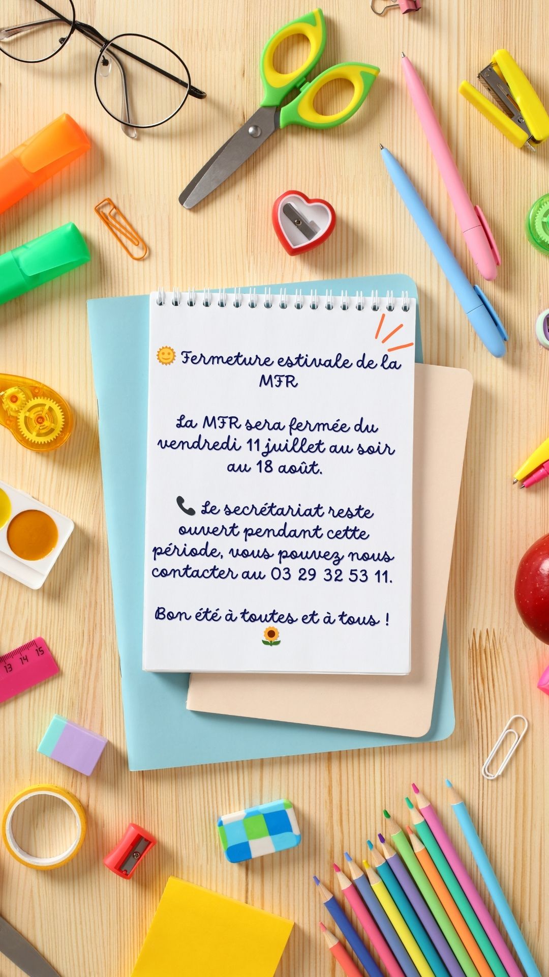 Story Instagram Rentrée scolaire Coloré
